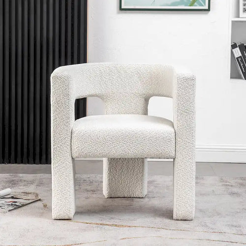 KINWELL 28 Wide Boucle Upholstered Square Armchair
