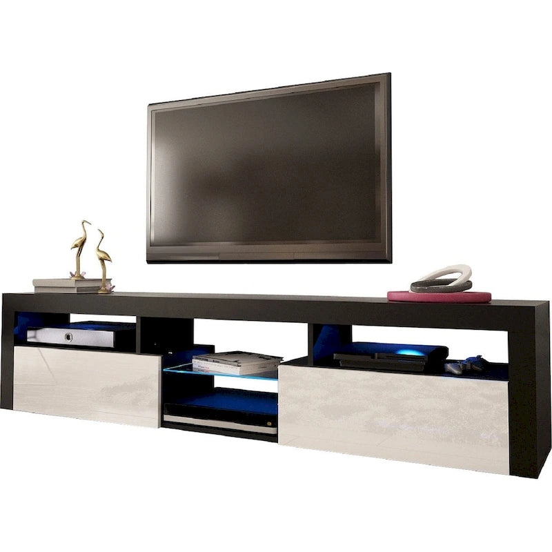 200 Wall Mounted Floating 79 TV Stand with 16 Color LEDs