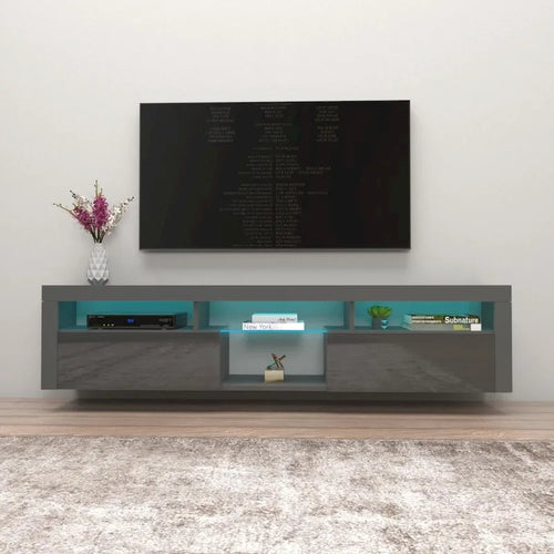 200 Wall Mounted Floating 79 TV Stand with 16 Color LEDs