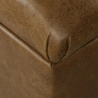 Banc de rangement capitonné