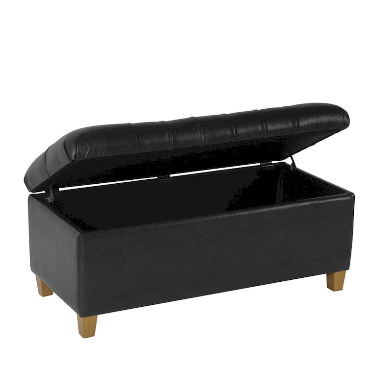 Banc de rangement capitonné