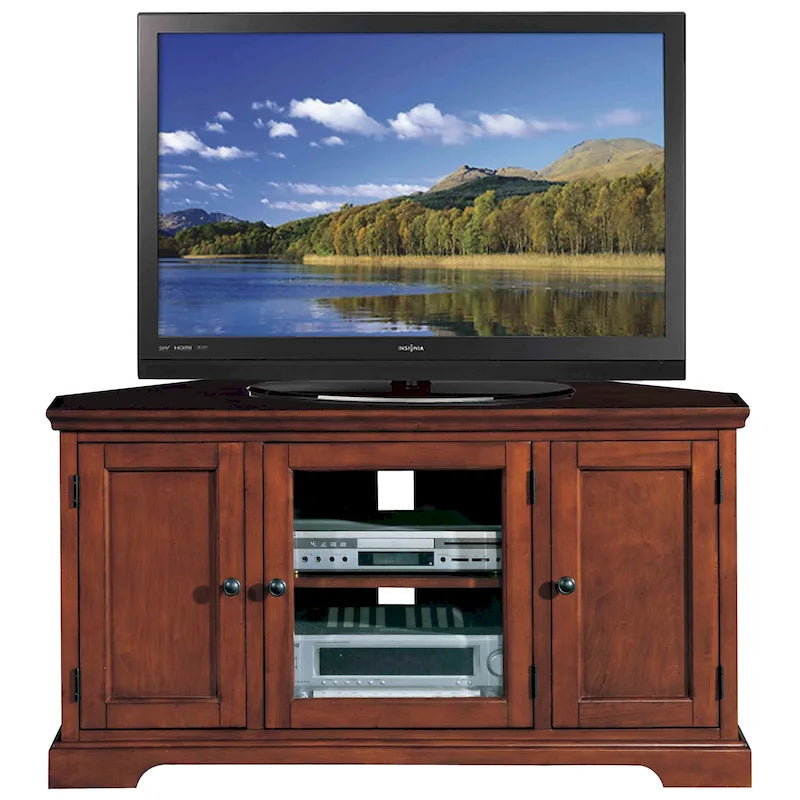 Solid Wood Mission Corner TV Stand