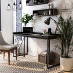 Bureau d'ordinateur en métal de 59 pouces avec ports USB par Furniture