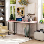 Bureau d'ordinateur en métal de 59 pouces avec ports USB par Furniture