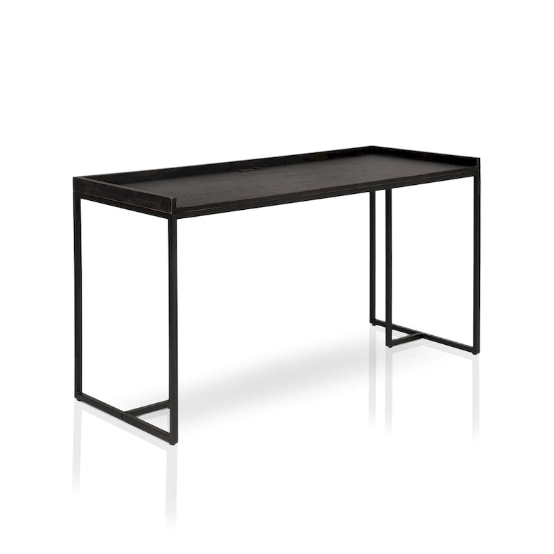 Bureau d'ordinateur en métal de 59 pouces avec ports USB par Furniture
